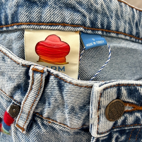 Farm Río for Anthropologie Embroidered Denim Skirt - Picture 9 of 14